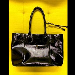 Black patent leather | Cole Haan | Tote Bag
